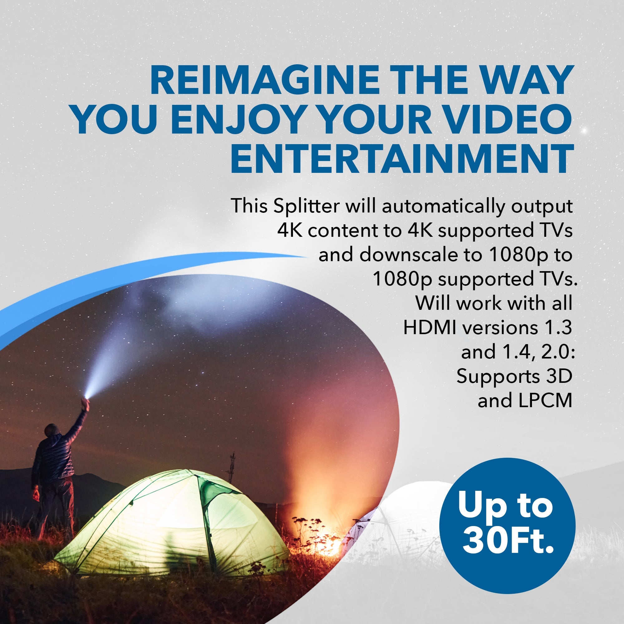 4K@60Hz 1x8 HDMITM Splitter (Downscaler)