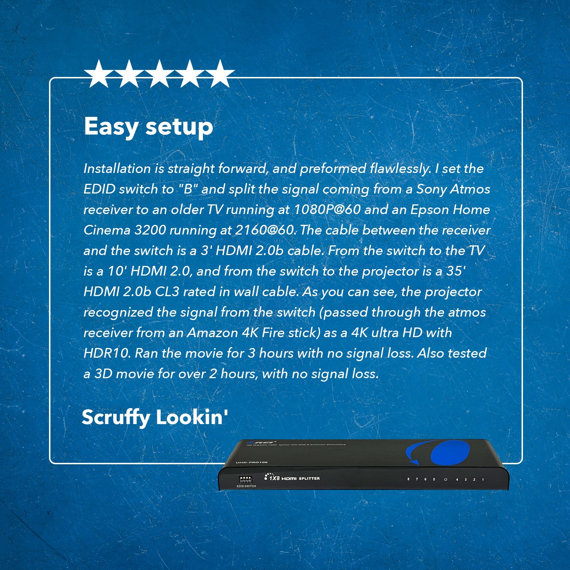 4K@60Hz 1x8 HDMITM Splitter (Downscaler)