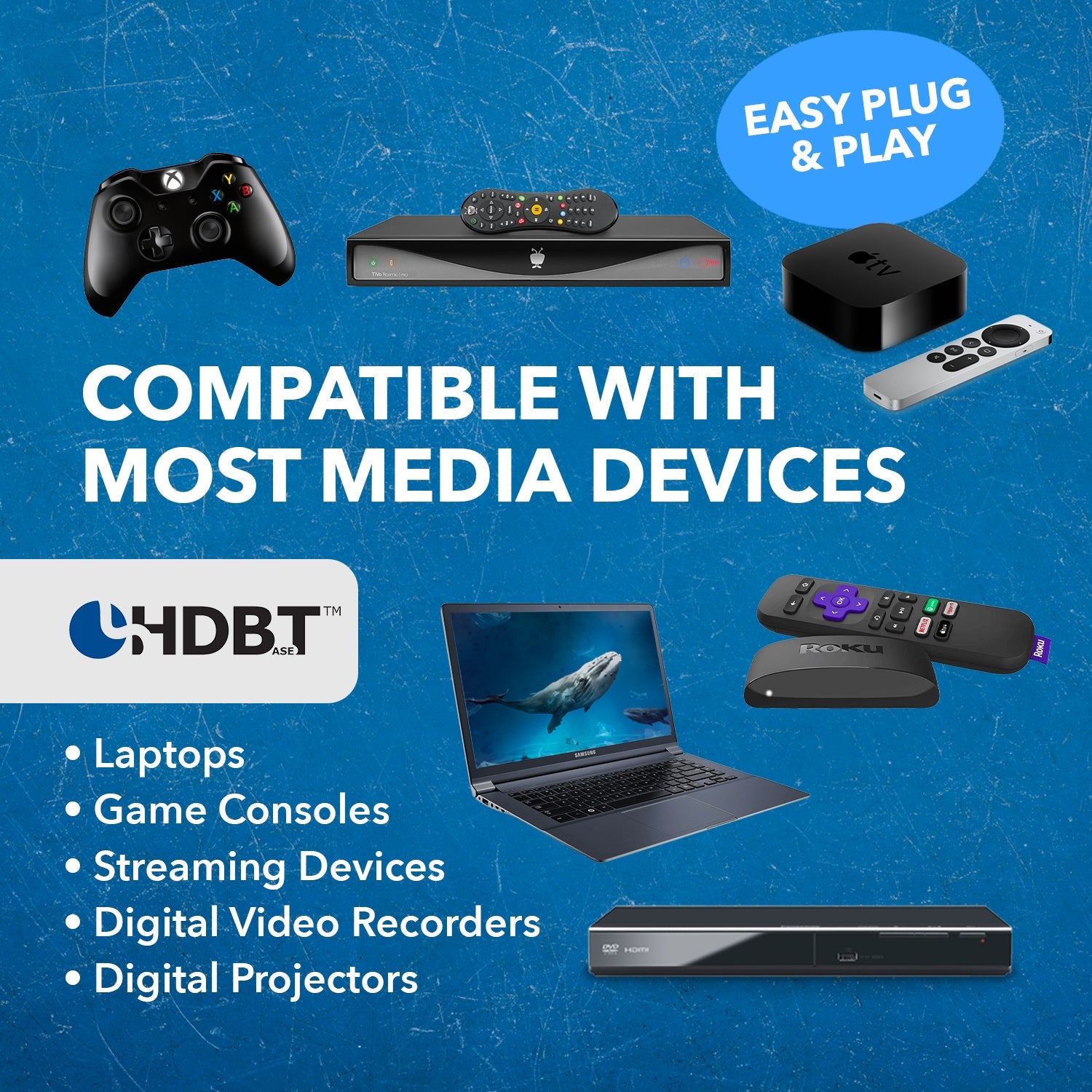 4K HDBaseT HDMI™ Extender with Wall Plate (TX) - 230ft (cat6)-UHD-WPE230-K