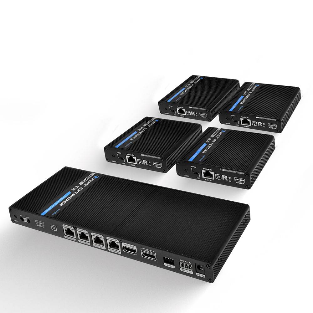 4K@60hz 1x4 HDMI™ Extender Splitter (Loop) - 230ft (cat6)-UHD14-IPC230-K