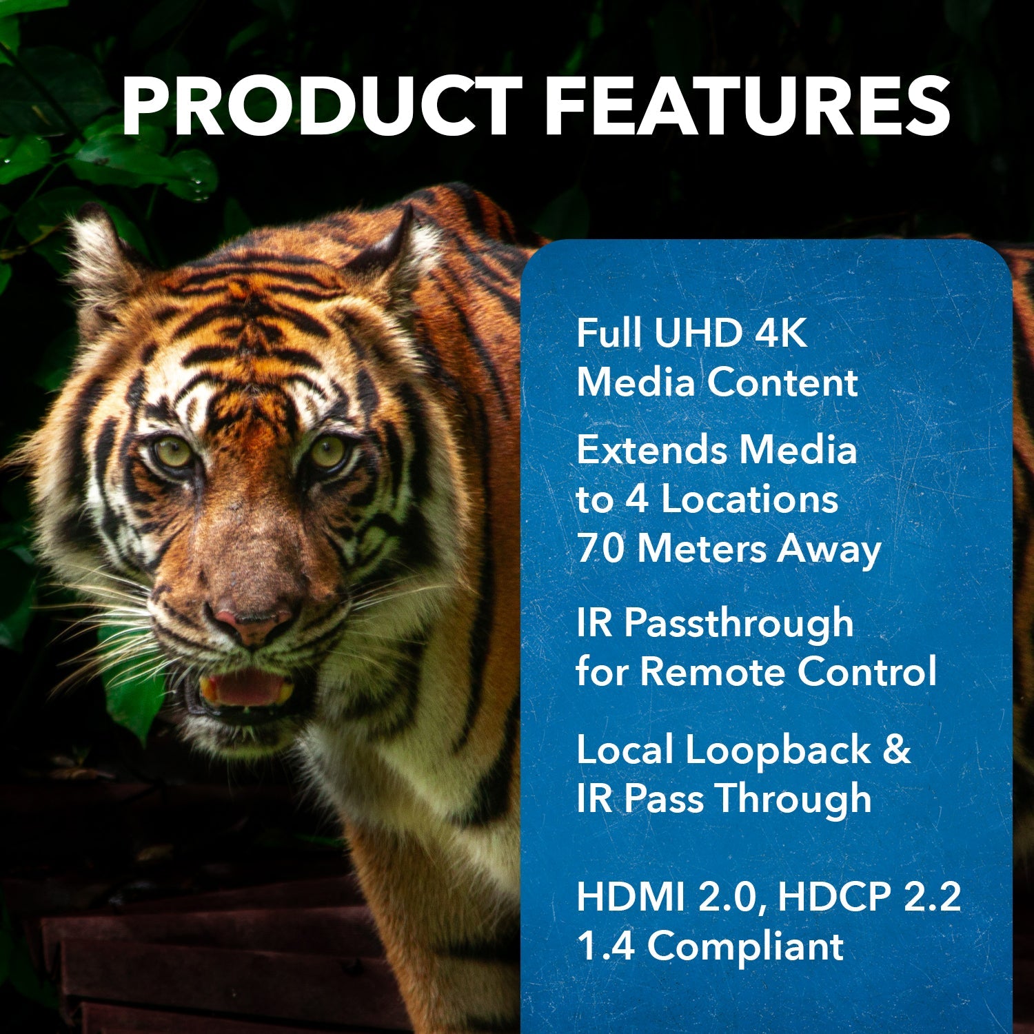 4K@60hz 4x4 HDMI Matrix Extender (Loop) 230ft (cat6)-UHD48-EX230-K