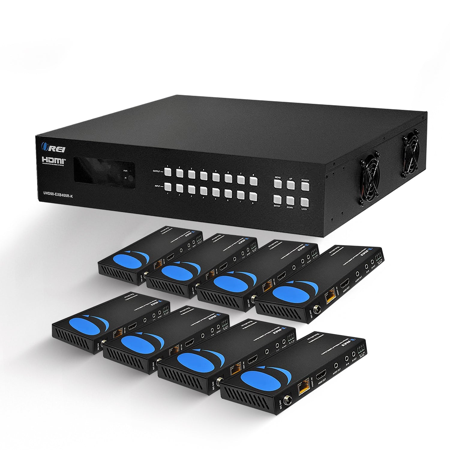 4K HDBaseT 8x8 HDMI™ Extender Matrix (Loop) - 400ft (cat6)-UHD88-EXB400R-K
