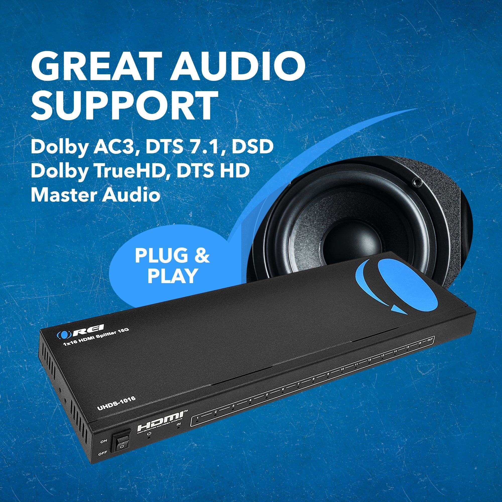 4K@60Hz 1x16 HDMI™ Splitter-UHDS-1016