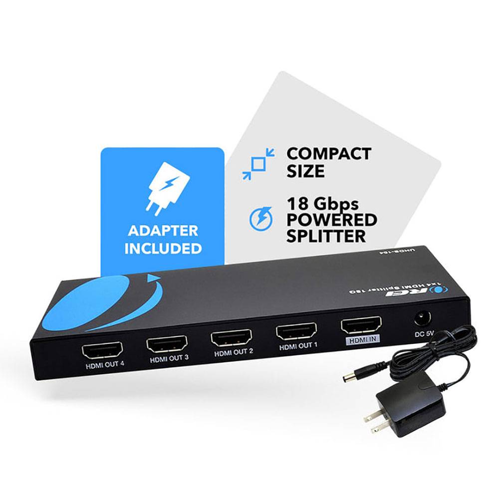 4K@60Hz 1x4 HDMI™ Splitter-UHDS-104