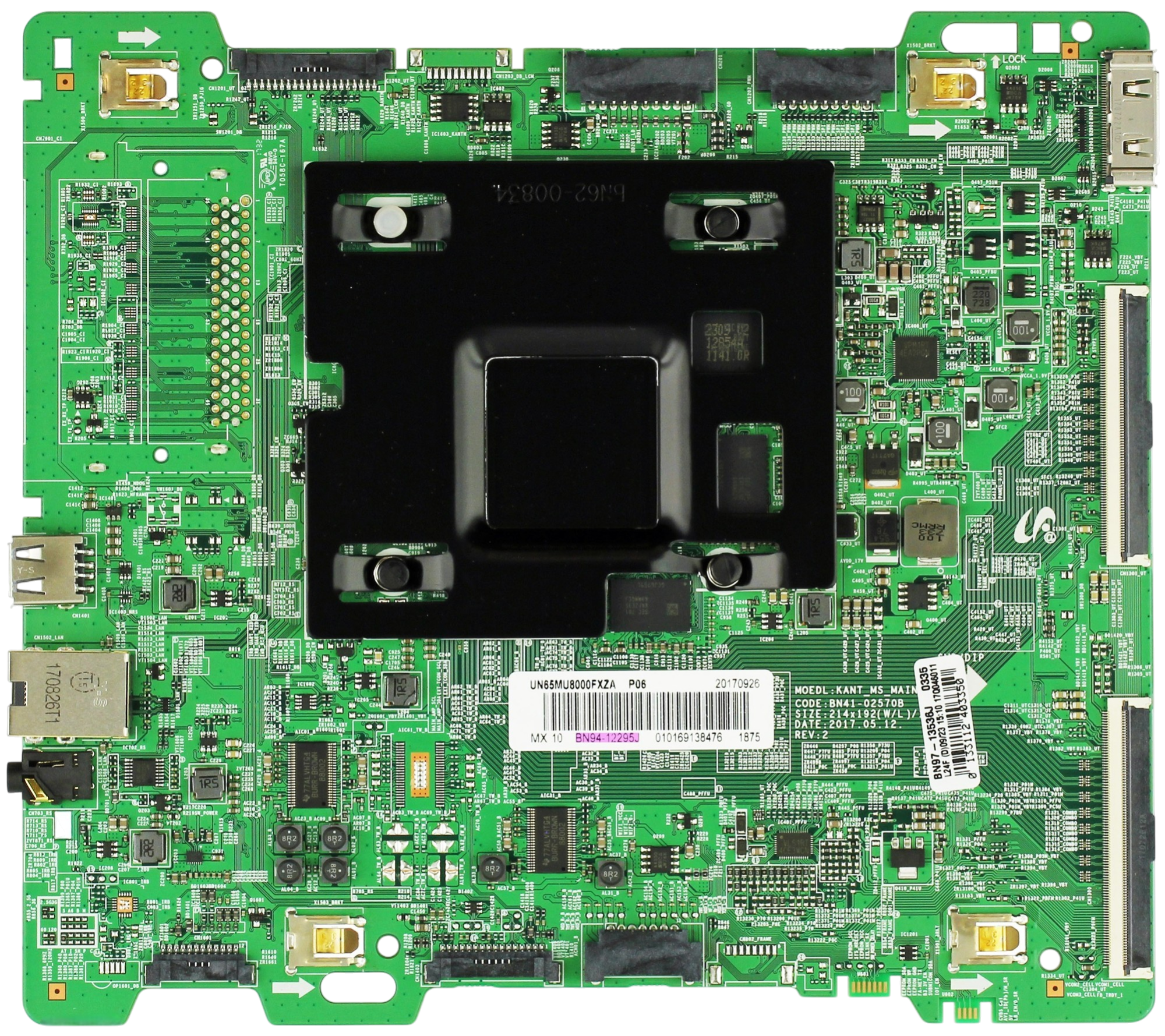 BN94-12295J Samsung Main Board, BN97-13536J, BN41-02570B, UN65MU8000FXZA
