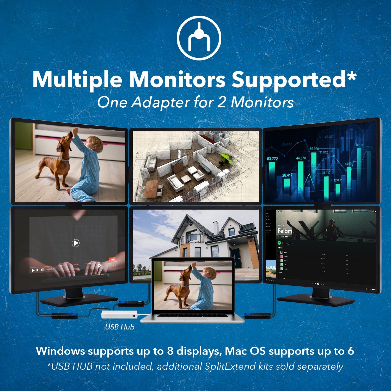 SplitExtend® USB to HDMI Display Adapter