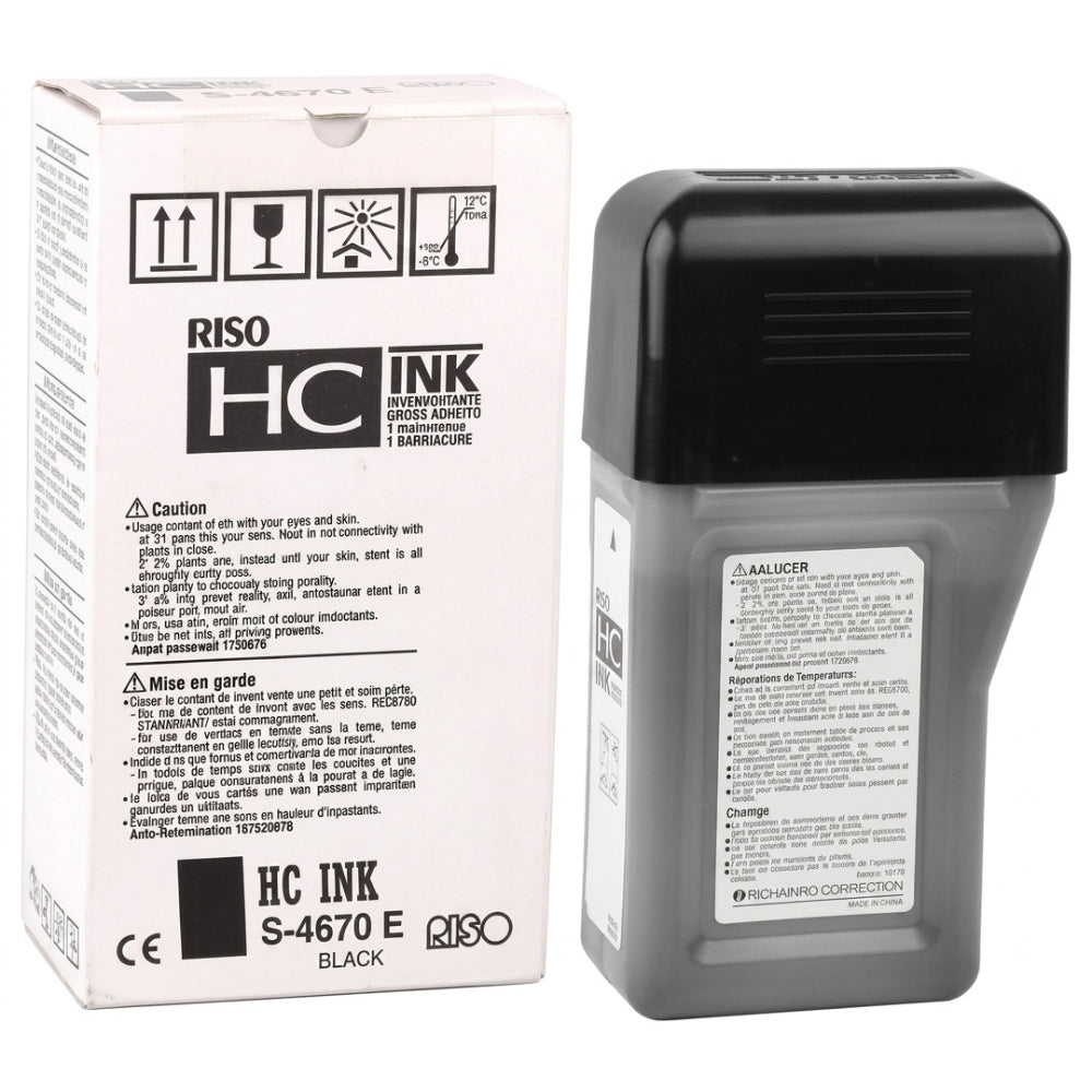 New, Pre-Owned - Risograph S-4670 Black Ink Tank