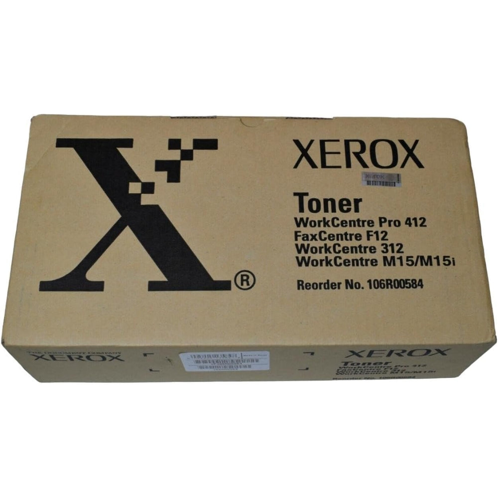 New, Pre-Owned - Xerox F12/M15/412 Black Laser Toner Cartridge, 106R00584
