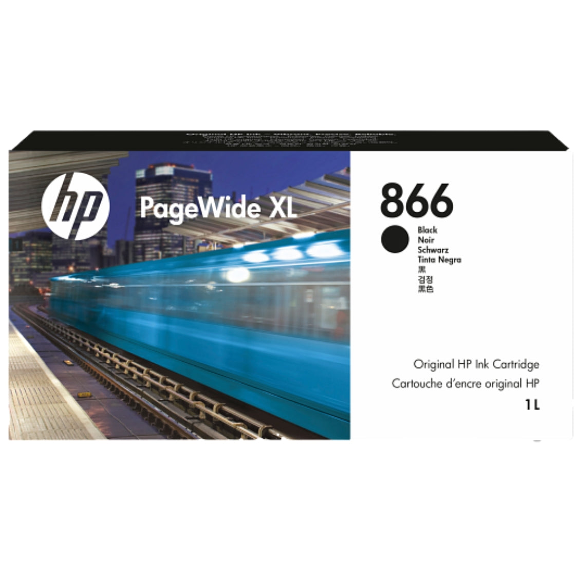 New, Pre-Owned - HP 866 Black 1000ml (1 Litre) PageWide XL Inkjet Cartridge, 3ED94A