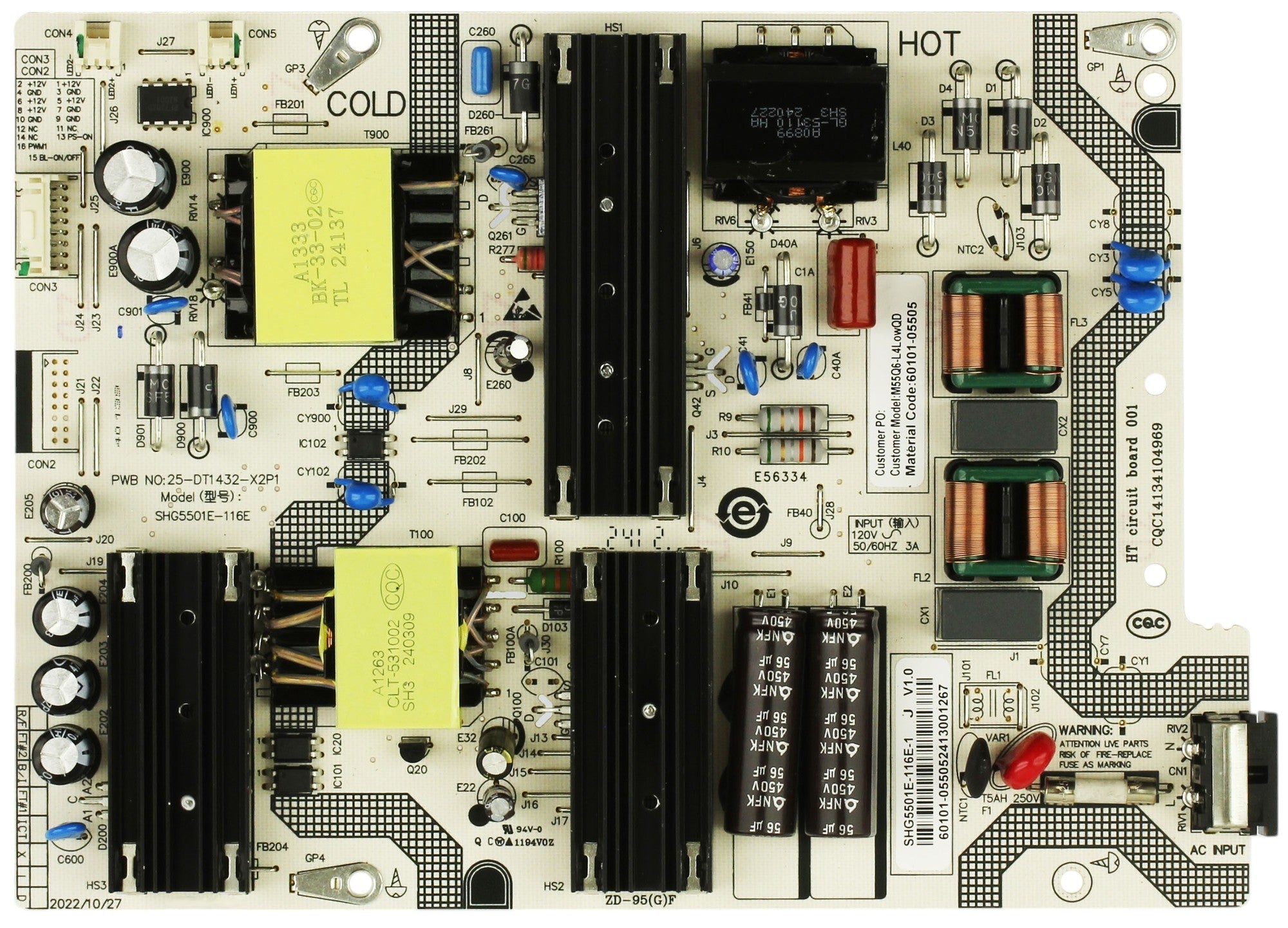 Vizio 60101-05505 Power Supply for M55Q6-L4