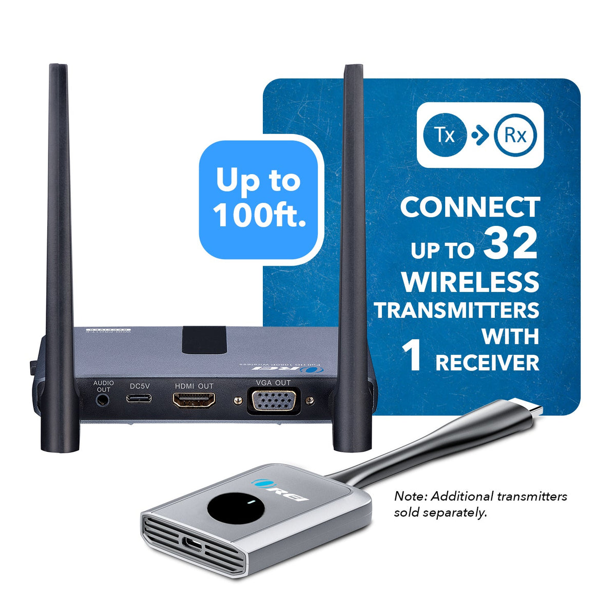 1080p Wireless HDMI™ Extender - 100ft-WHD-PRO1T-K