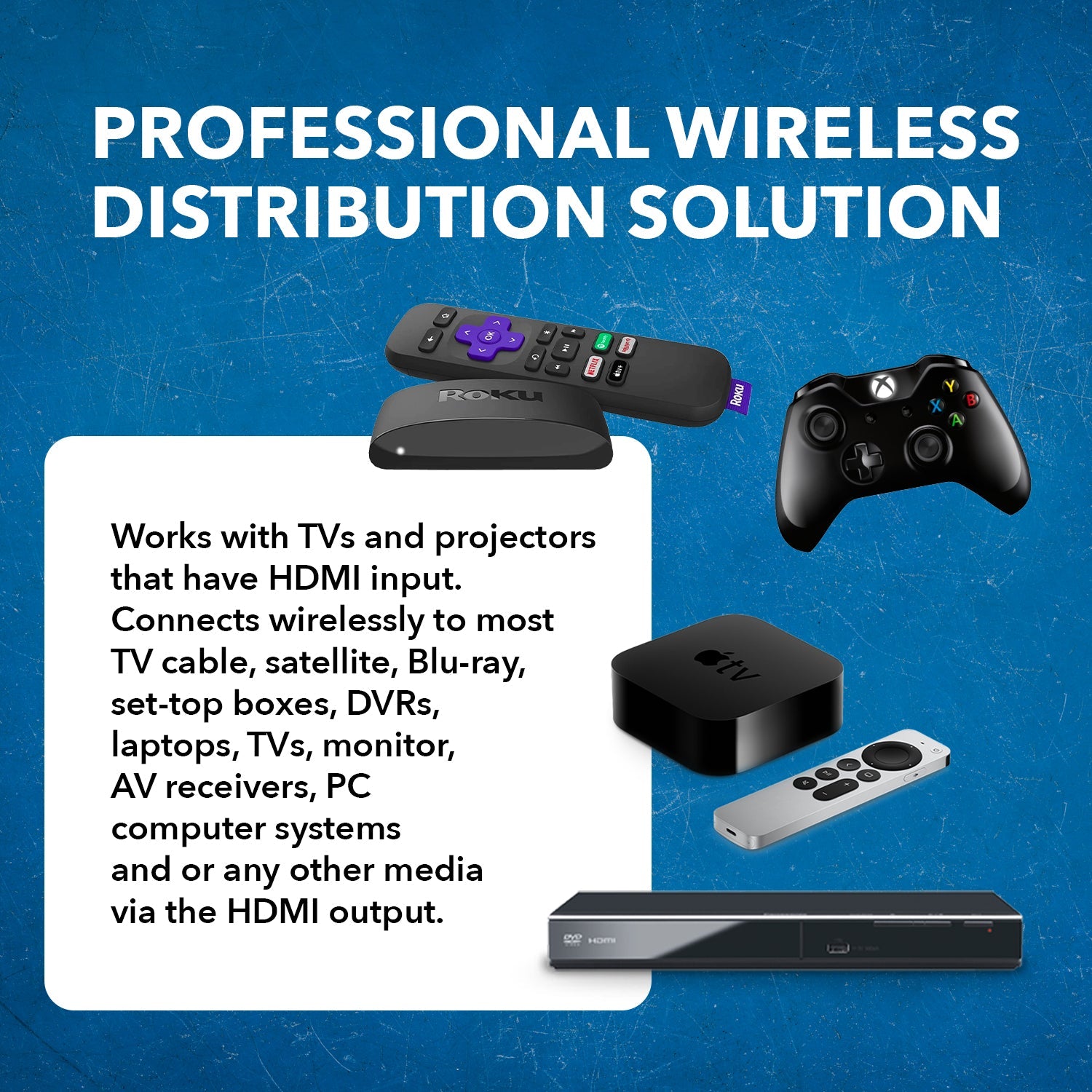 4K@60hz Wireless HDMI™ Extender - 65ft (WUHD-66M-K)