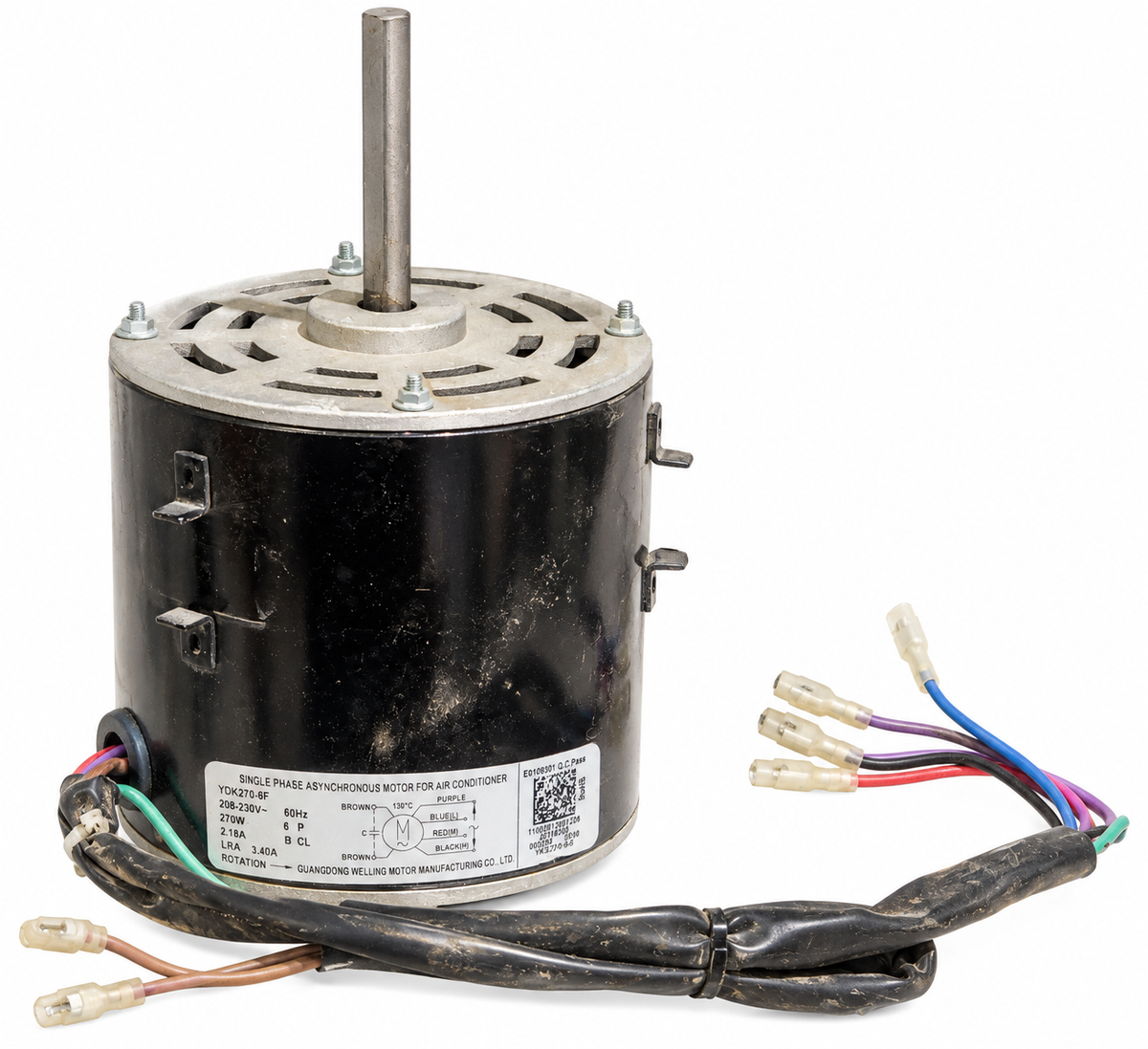 Welling YDK270-6E motor white background