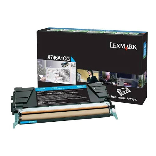 New, Pre-Owned - Lexmark X746A1CG Standard Yield Cyan Toner Cartridge