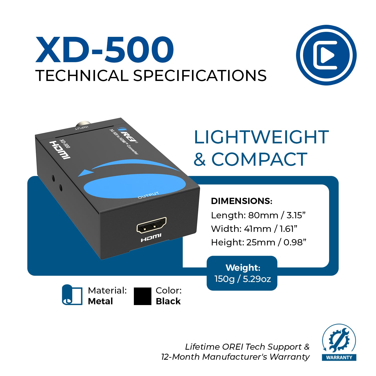 3G SDI to HDMI™ Converter (XD-500)