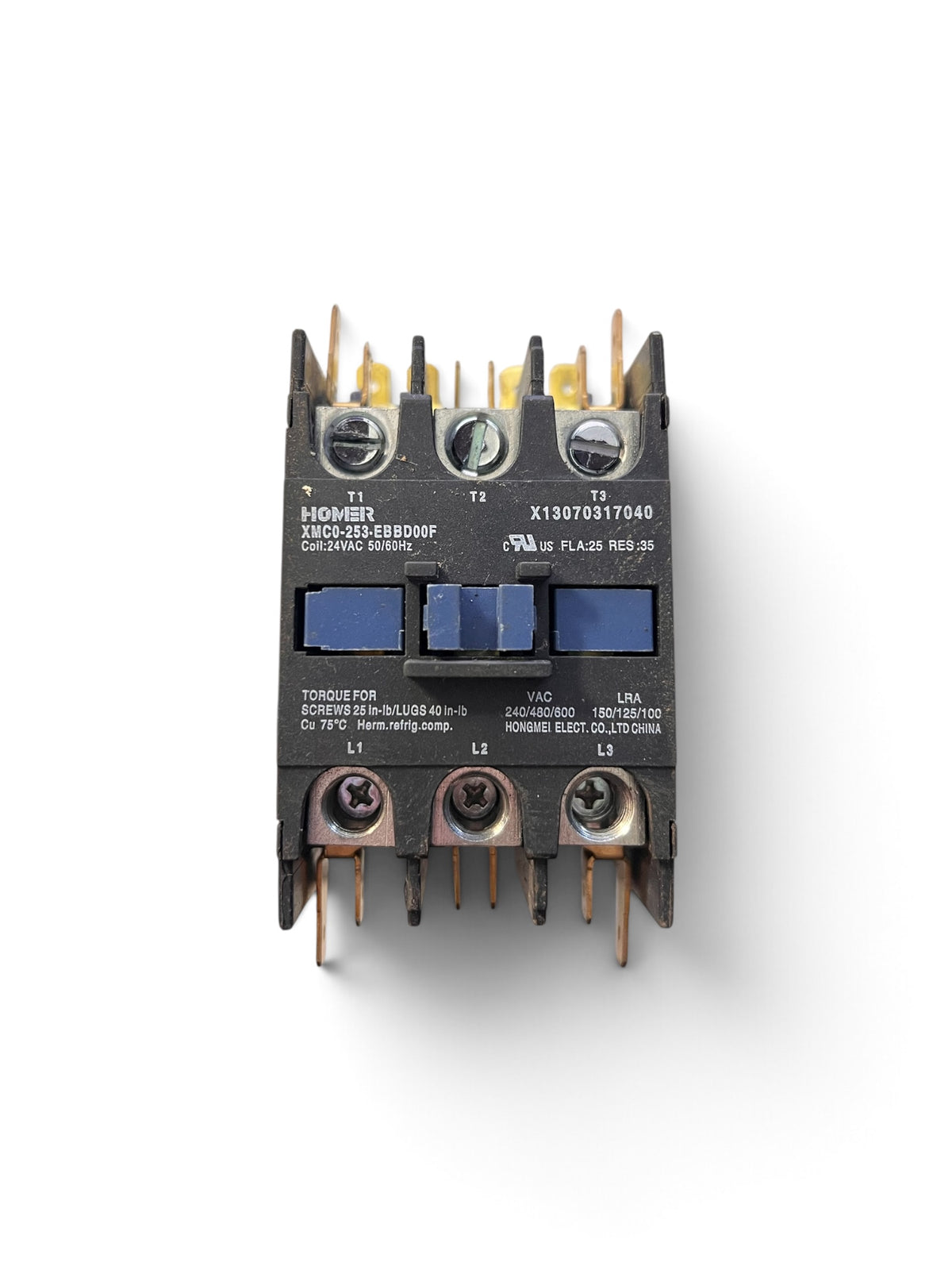 HOMER XMC0-253-EBBD00F X13070317040 3-pole 24VAC contactor