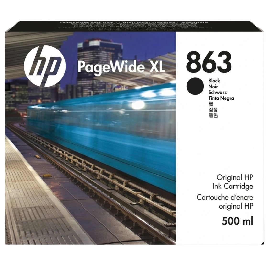 New, Pre-Owned - HP 863 500-ml Black Pagewide XL Ink Cartridge, F9K41A