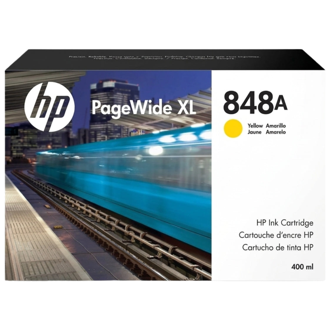 New, Pre-Owned - HP 848A 400-ml (F9J85A) Yellow PageWide XL Ink Cartridge