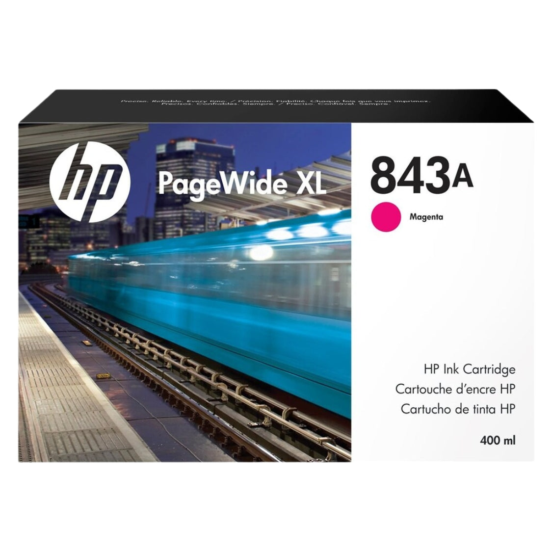 New, Pre-Owned - HP 843A 400ml PageWide XL Magenta Ink Cartridge, C1Q59A
