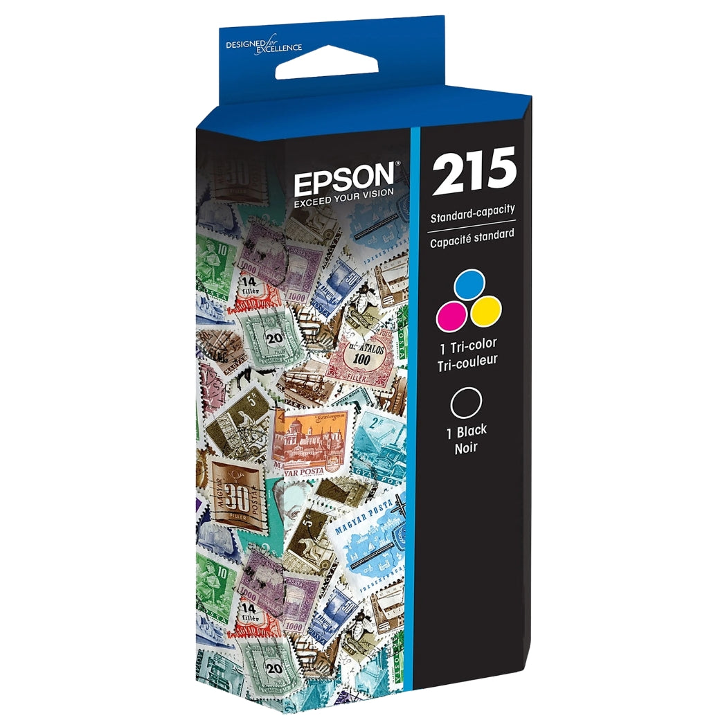 New, Pre-Owned - Epson T215 Black/Tri-Color Standard Yield Ink Cartridge