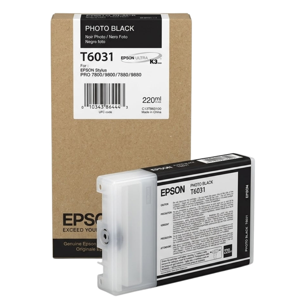 New, Pre-Owned - Epson T6031 Photo Black Ink Cartridge