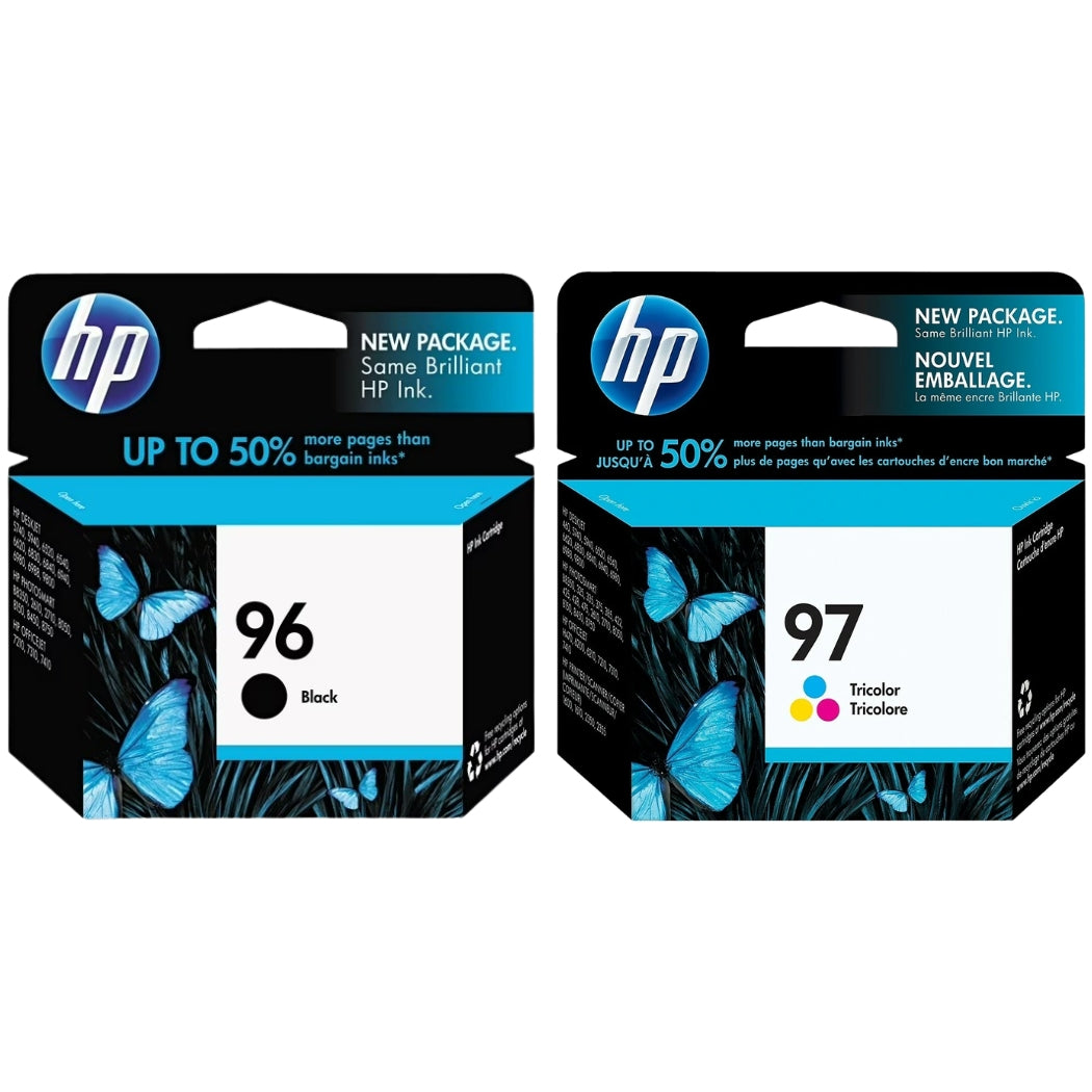 New, Pre-Owned - HP 96/97 Black & Color Ink Cartridges