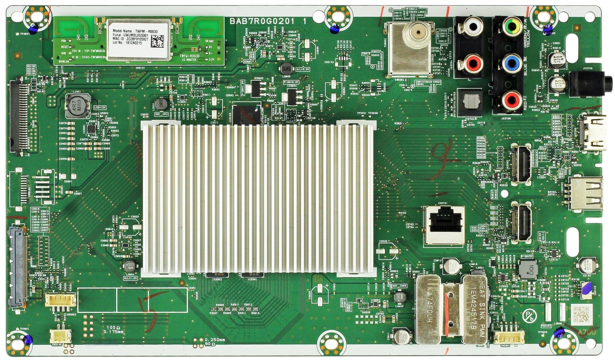 Philips AA7URMMAM001 Main Board for 50PFL5602/F7A (ME1 / ME2 Serial)