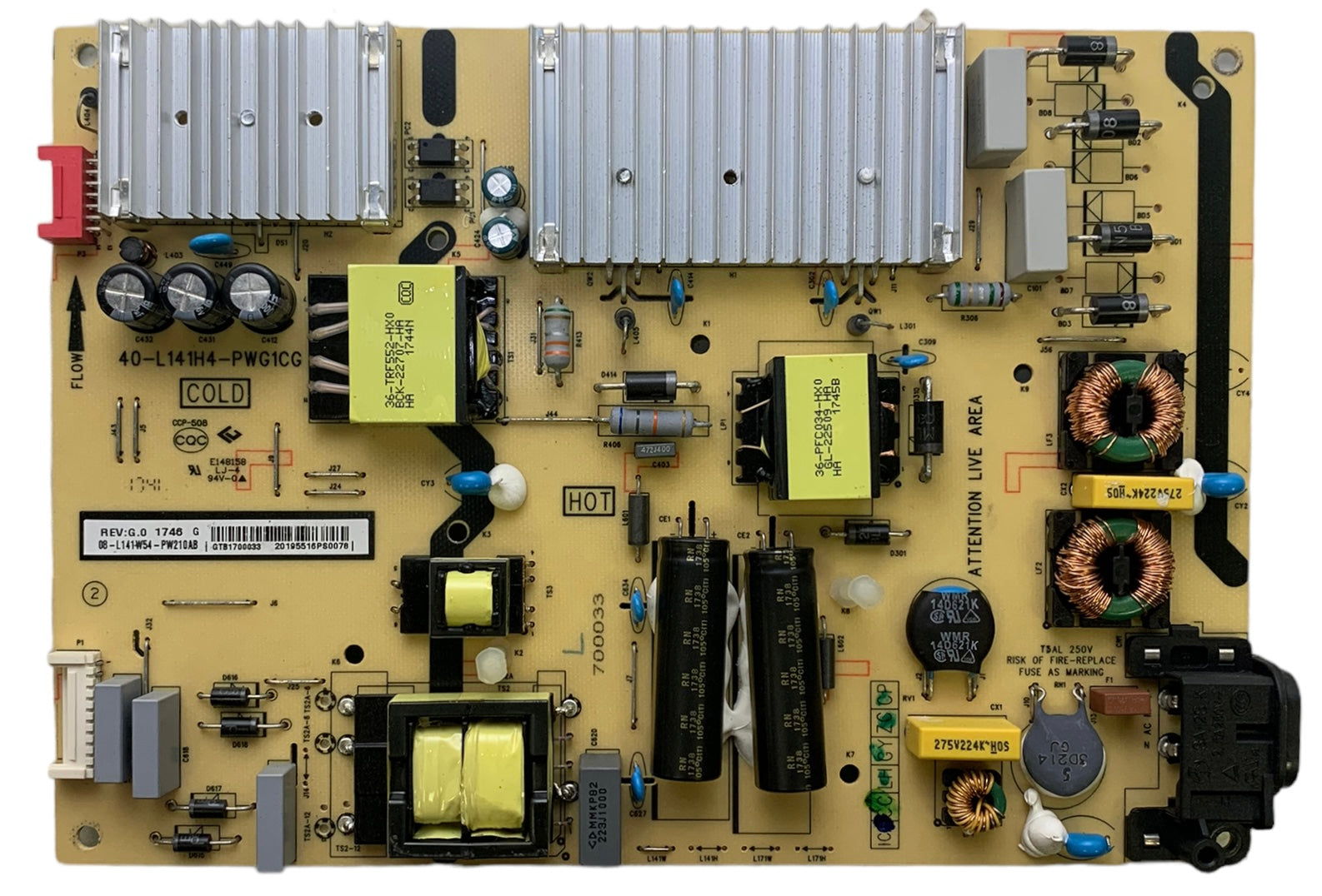 TCL 08-L141W54-PW210AB Power Supply for 55C803TEAA