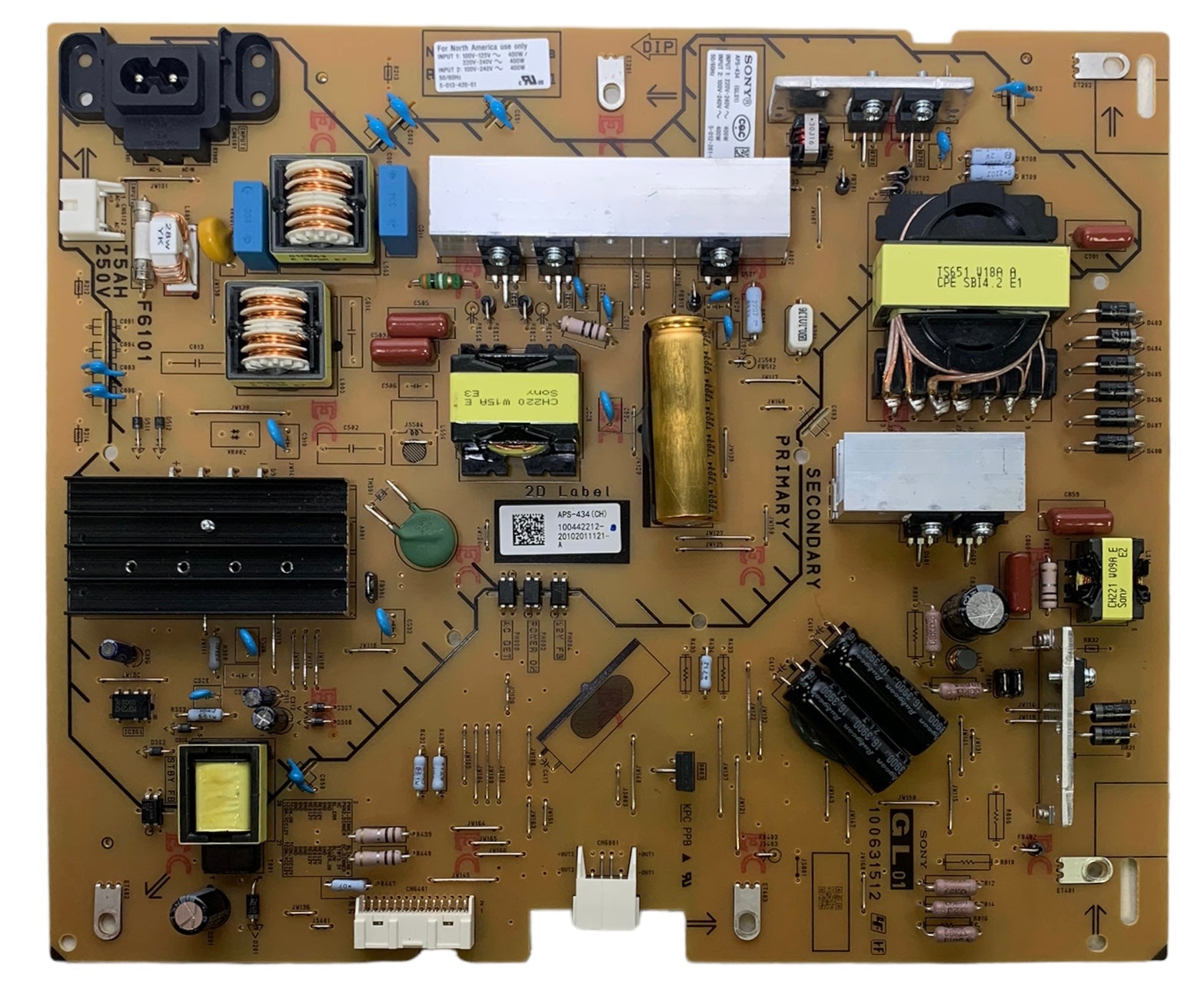 Sony 1-004-422-12 GL01 Power Supply Board