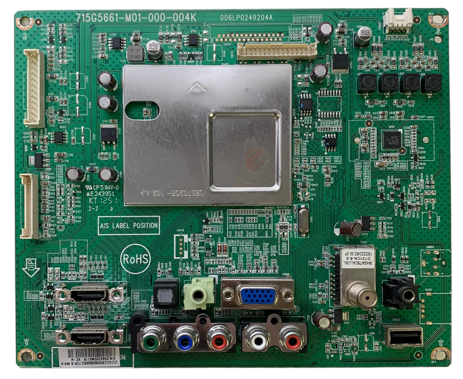 Vizio CBPFTXCCB02K035 / 756TXCCB02K035 Main Board for E291-A1