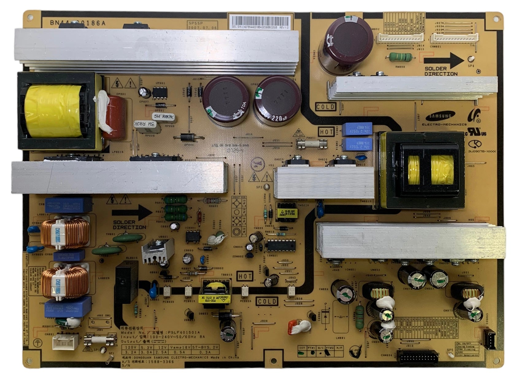 Samsung BN44-00186A (SP55P) Power Supply for LNT5281FX/XAA