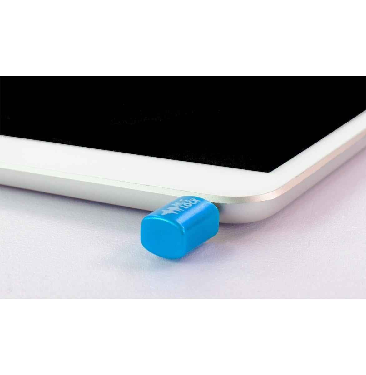 Mic-Lock 3.5mm Mini Single Ended Microphone Blocker Blue