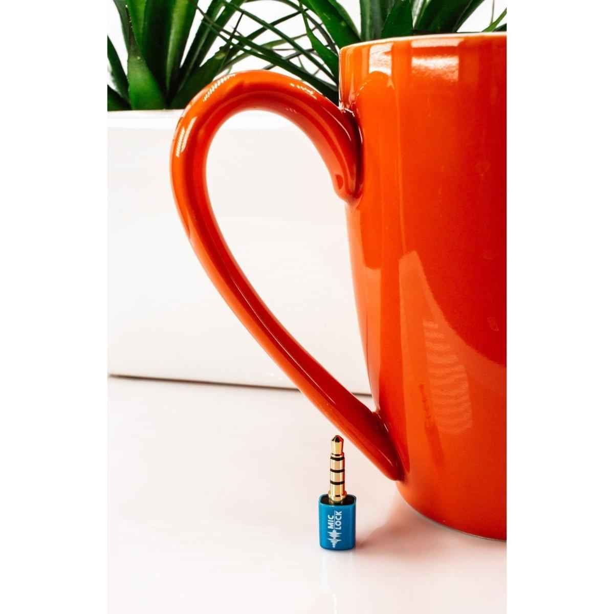 Mic-Lock 3.5mm Mini Single Ended Microphone Blocker Blue
