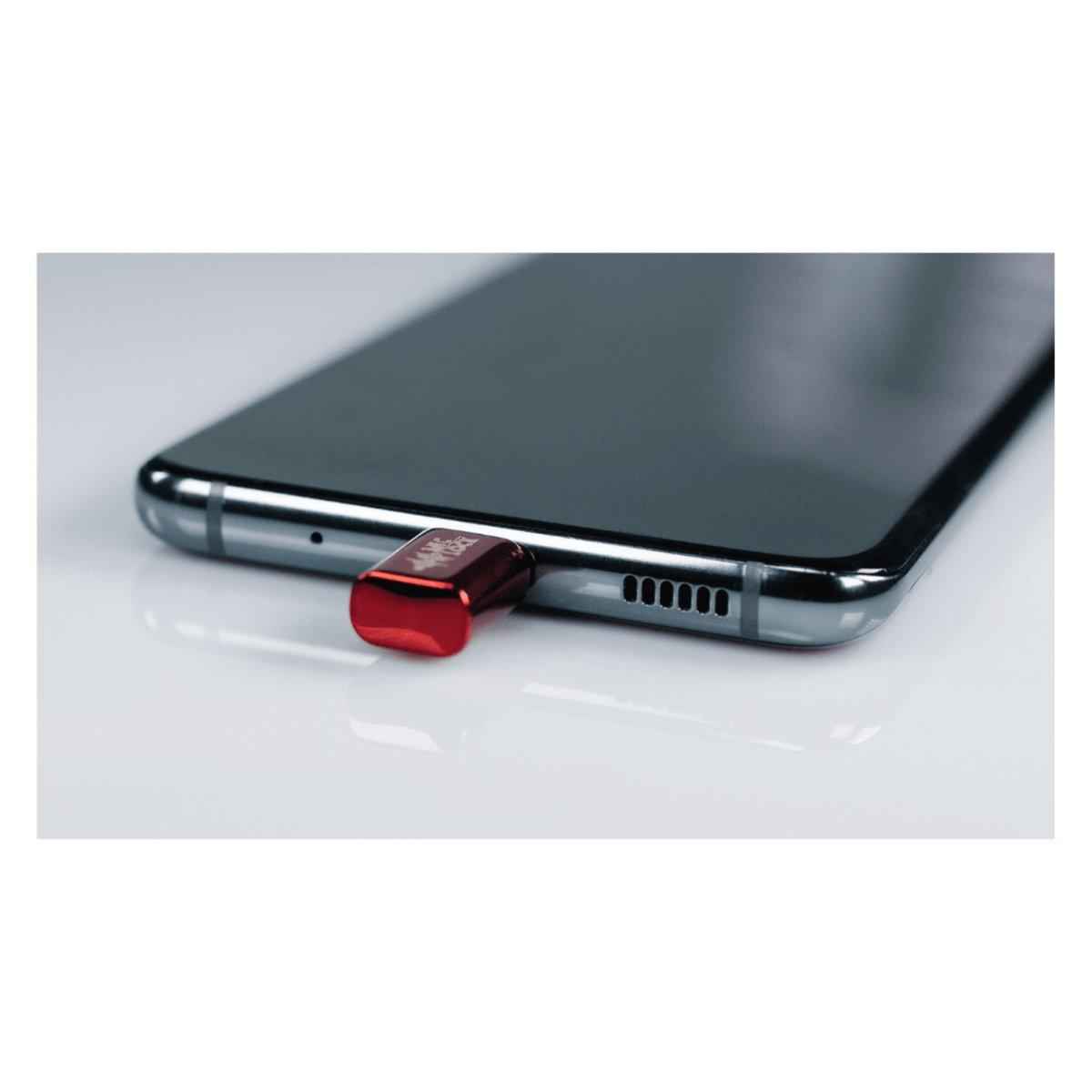 Mic-Lock USB-C Mini Single Ended Microphone Blocker Mirror Red