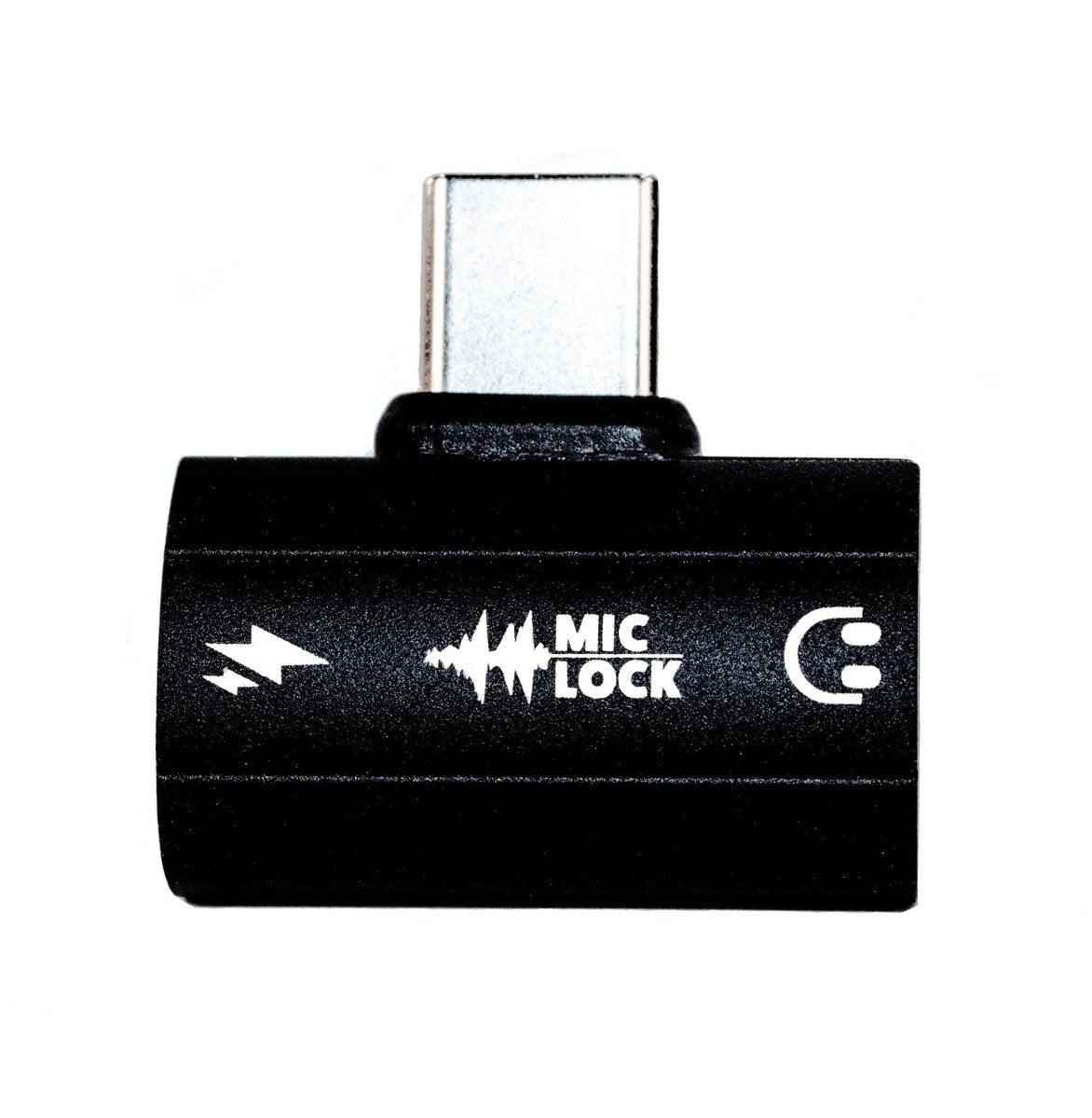 Mic-Lock USB-C Microphone Blocker HiFi SoundPass & Secure Charger Black