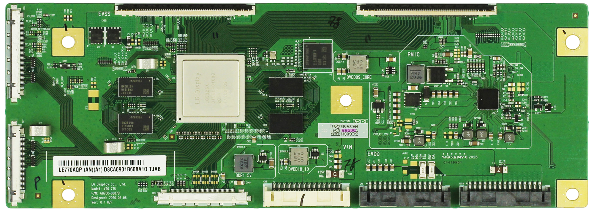 6871L-6630C Sony T-Con Board, LE770AQP, 6870C-0887B, 6630C1, XBR-77A9G