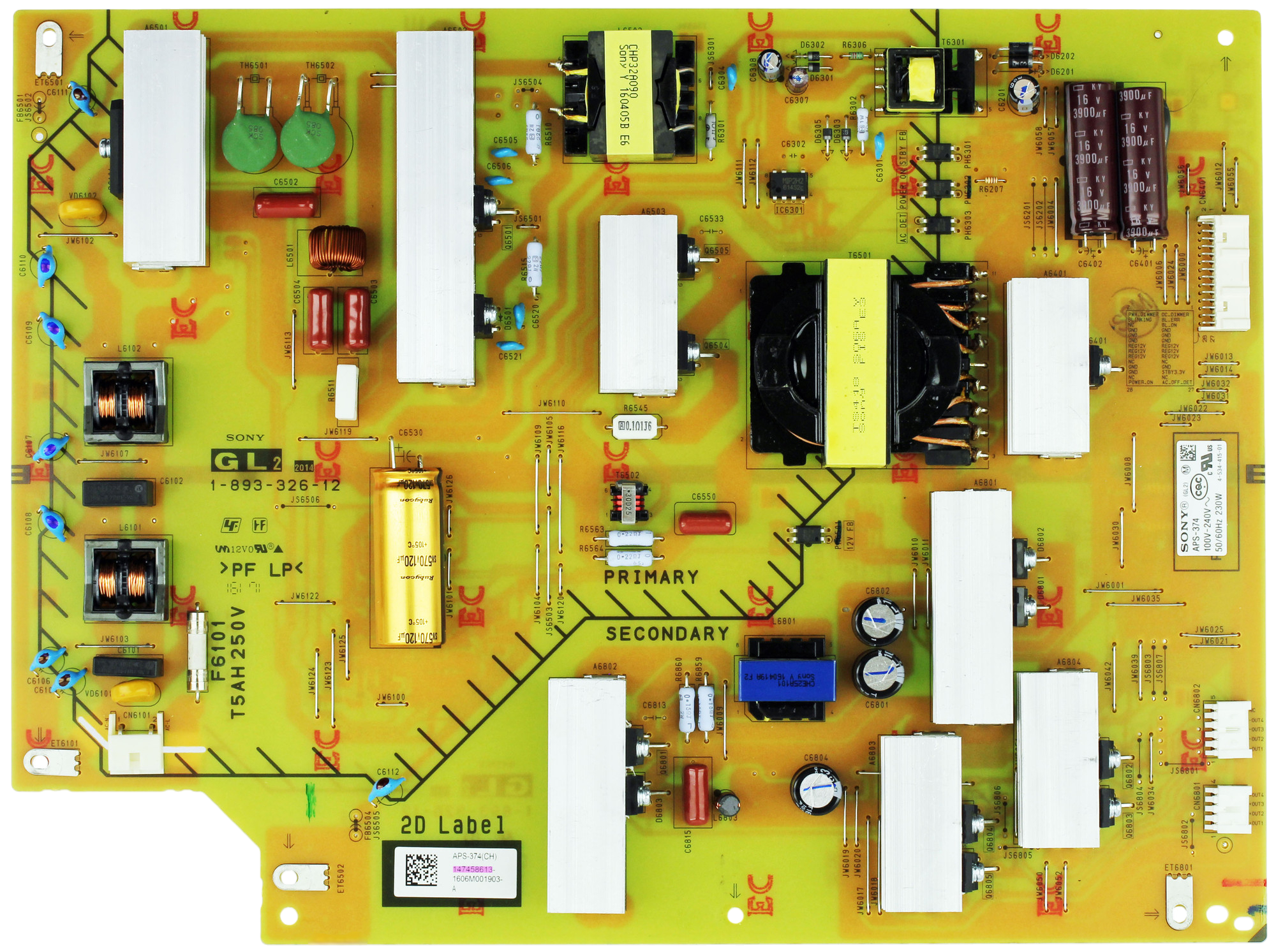 Sony 1-474-586-13 GL2 Power Supply Board