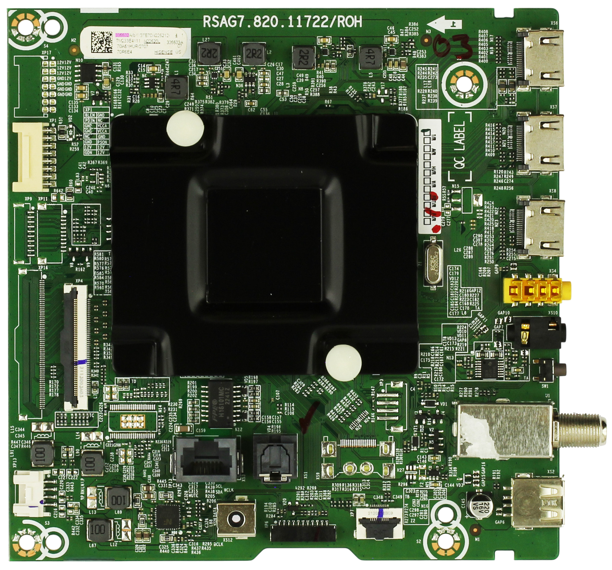 Hisense 335503 335502 (RSAG7.820.11722/ROH) Main Board 70R6E4