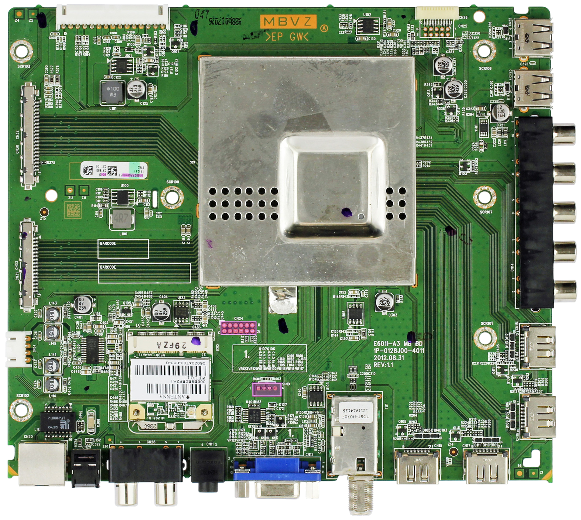 Y8385904S Vizio Main Board, 0160CAP00100ST, 1P-0127X01-4012, E701I-A3, E701I-A3E