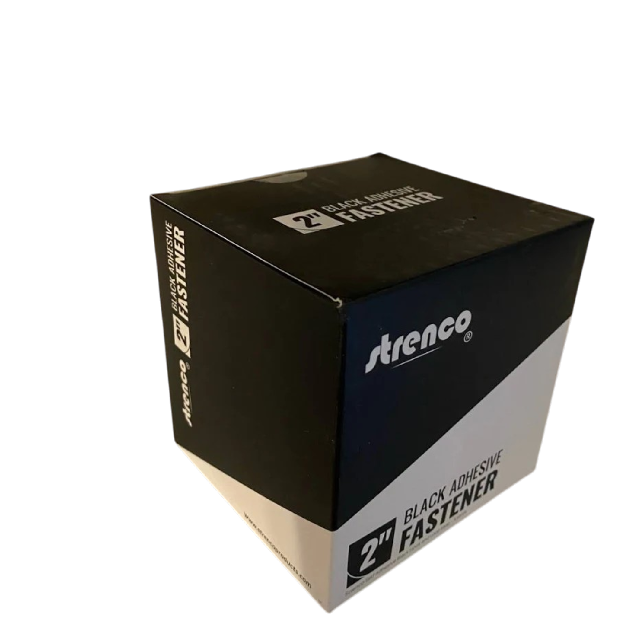 Strenco 2" Black Adhesive Fastener (Damaged Box)