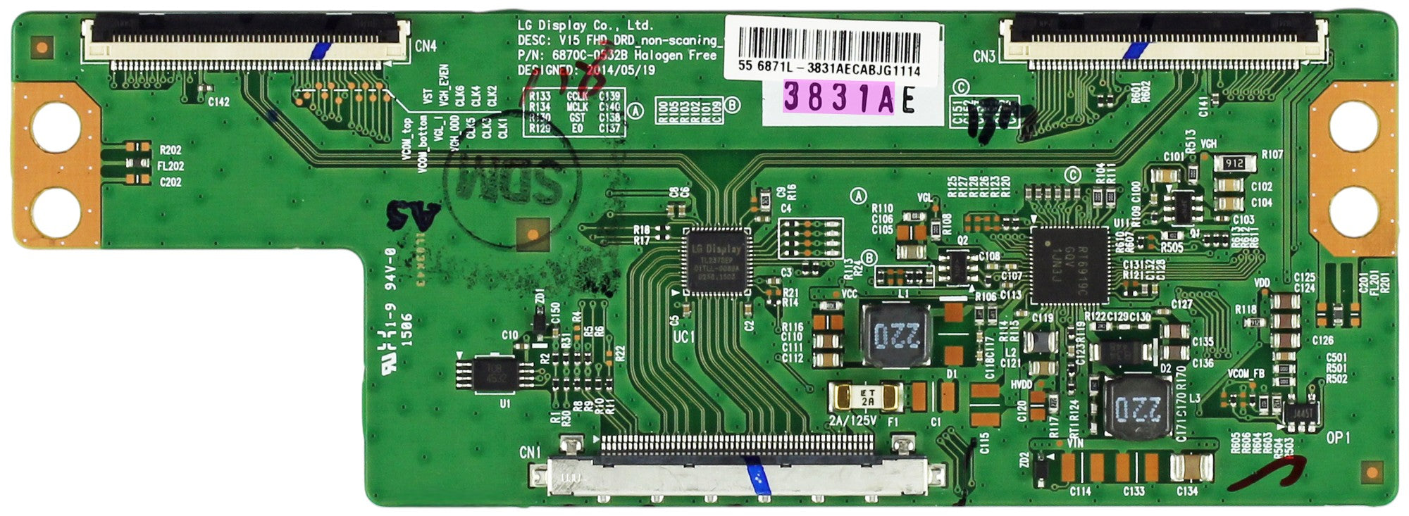 Vizio/Sanyo/Magnavox 6871L-3831A T-Con Board