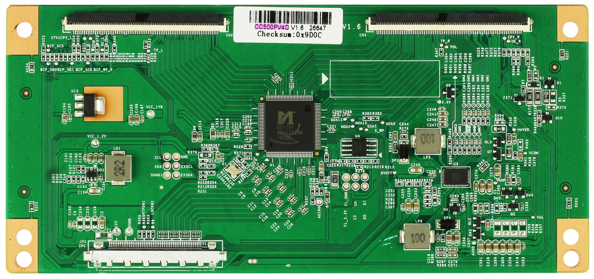 CC500PV4D-V1.6 Sceptre T-Con Board, CC500PV4D-V1.6, 09217, W50