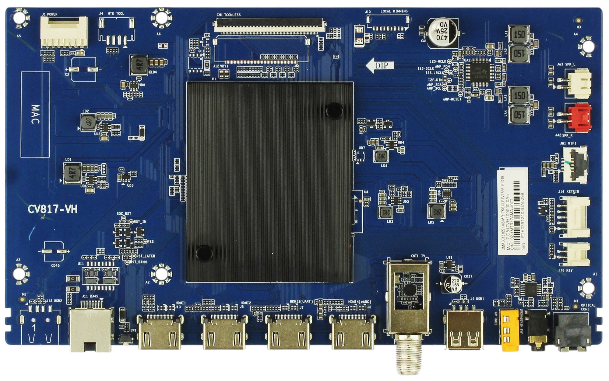 02-1MTR17AMA-J07T Philips Main Board, CV817-VH, V8-MR17K01-LF1V1566, 55PUL7973