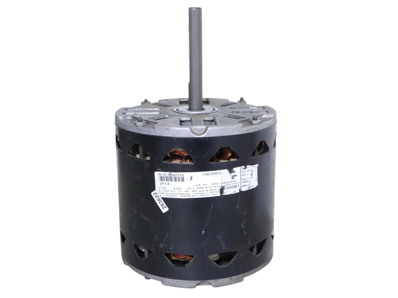 A.O. Smith F48L56A50 Blower Motor 3/4HP 1060RPM 3SPD 1PH 60Hz 115V (Refurbed)