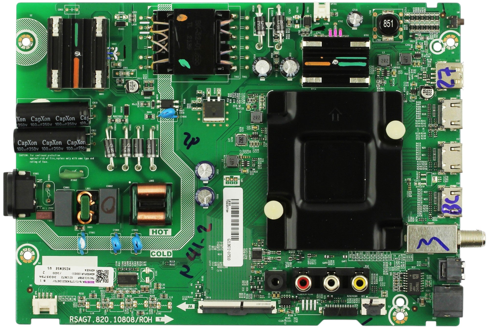 Hisense 303578 303579 Main Board / Power Supply 43R6E4