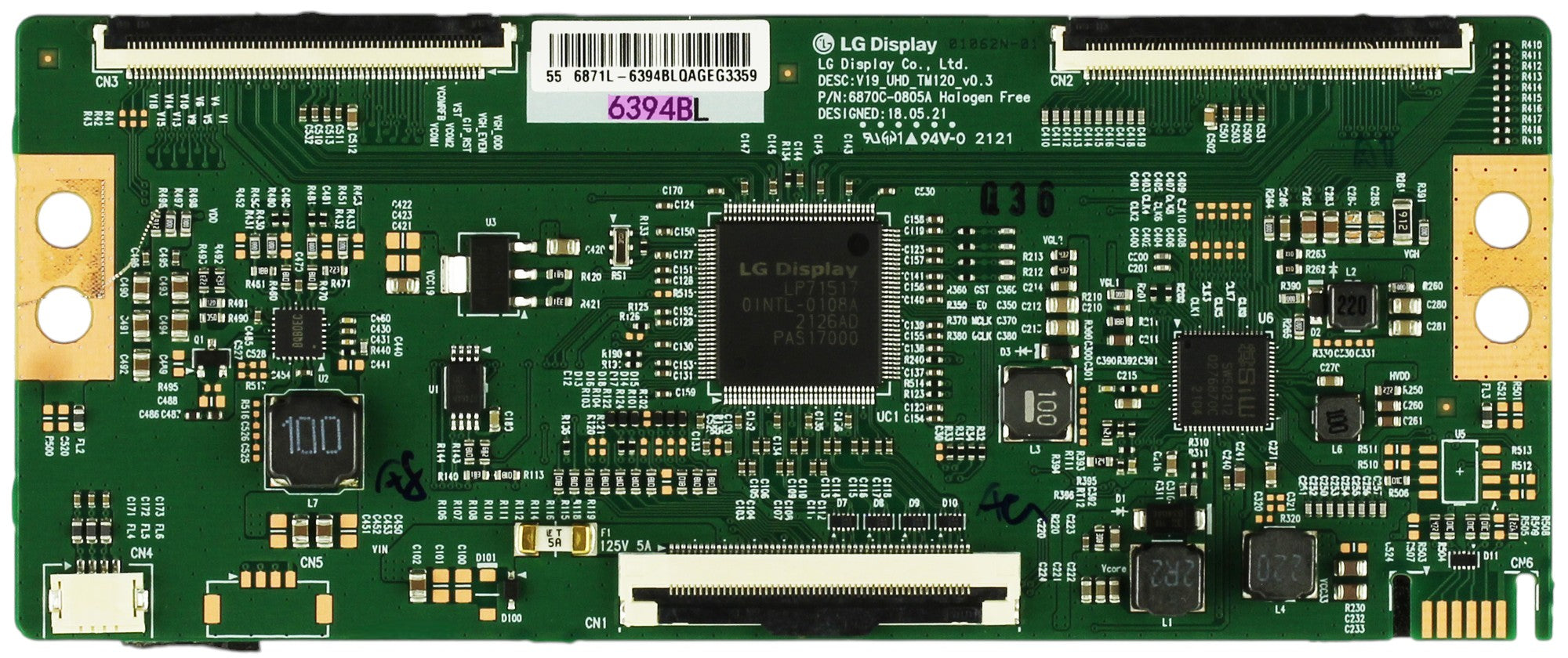 6871L-6394B LG T-Con Board, 6870C-0805A , 100012586