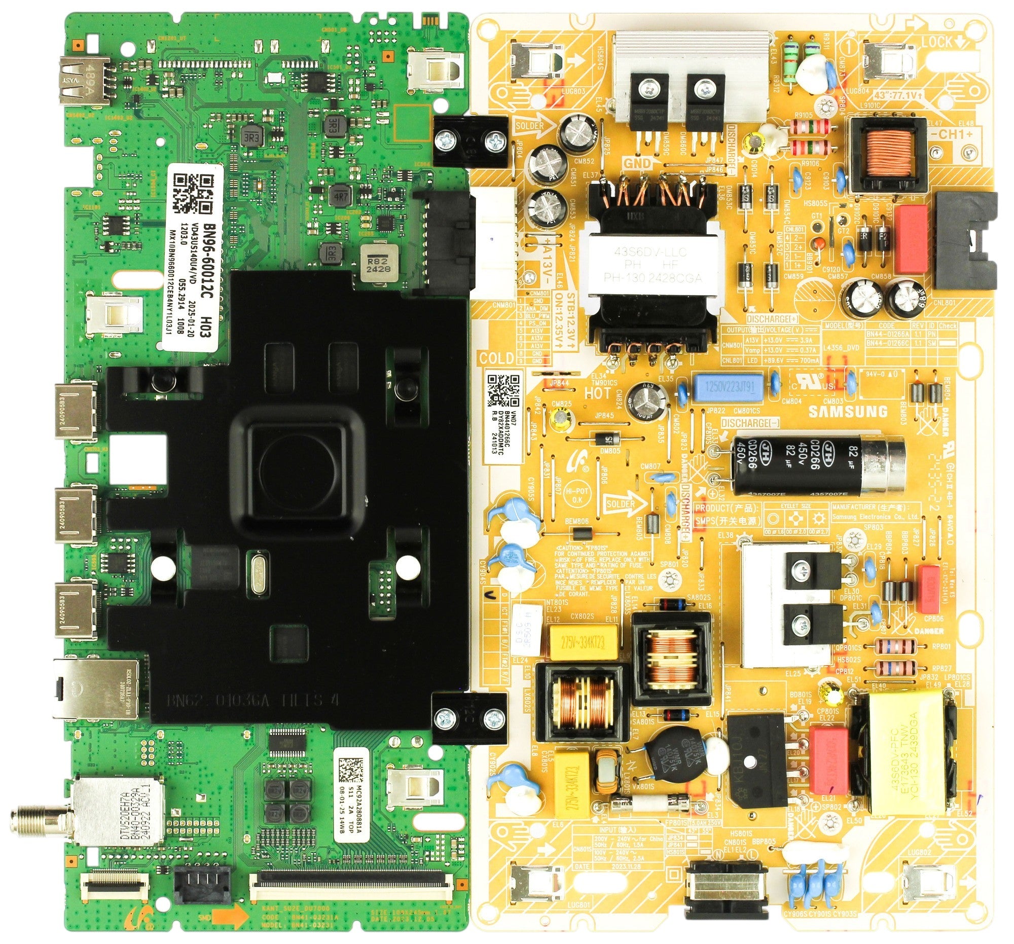 BN96-60012H Samsung Main Board/Power Supply, BN44-01266C, UN43DU6900FXZA
