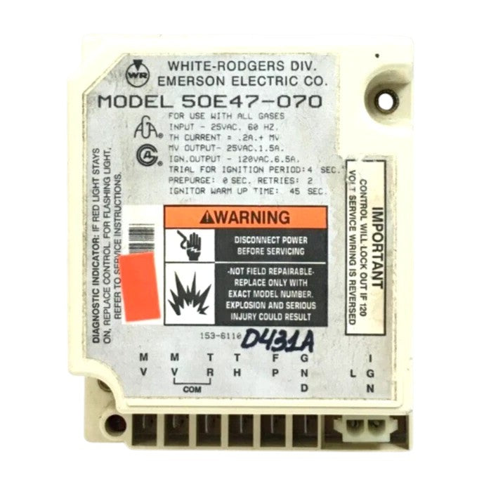 White Rodgers 50E47-070 Ignition Control Module York 025-25436 (USED)