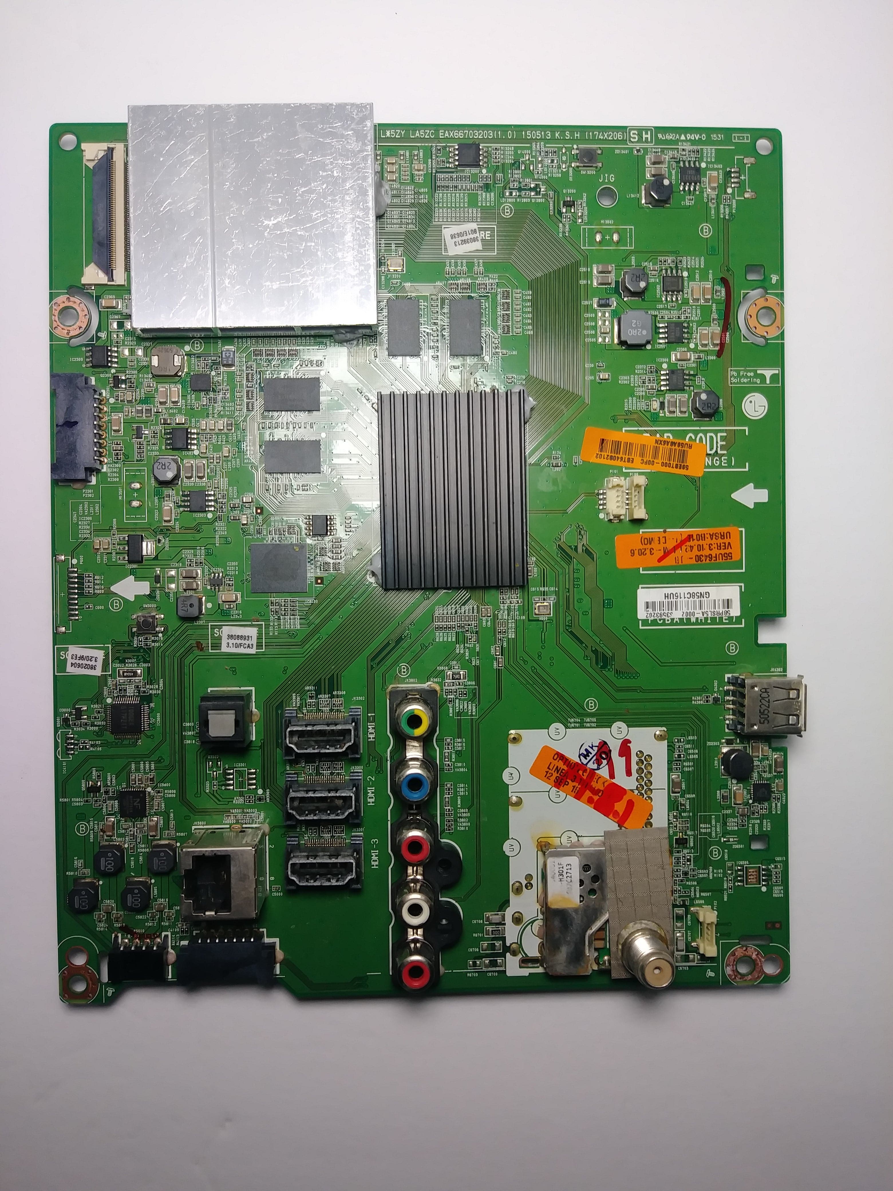 LG EBT64082102 Main Board for 55UF6430-UB.AUSYLJR 55UF6430-UB.BUSYLJR