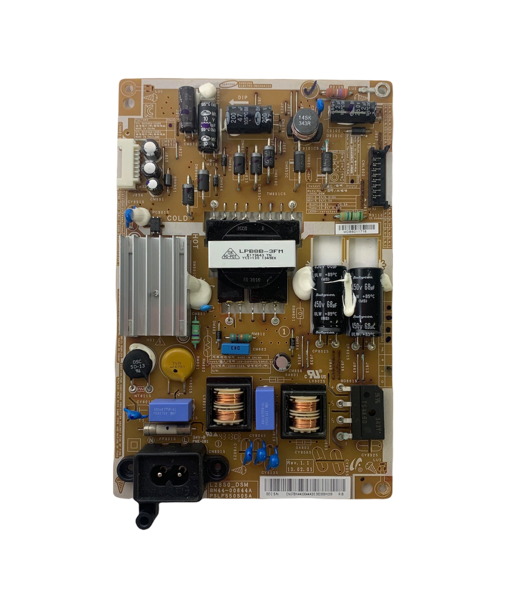 Samsung BN44-00644A Power Supply / LED Board